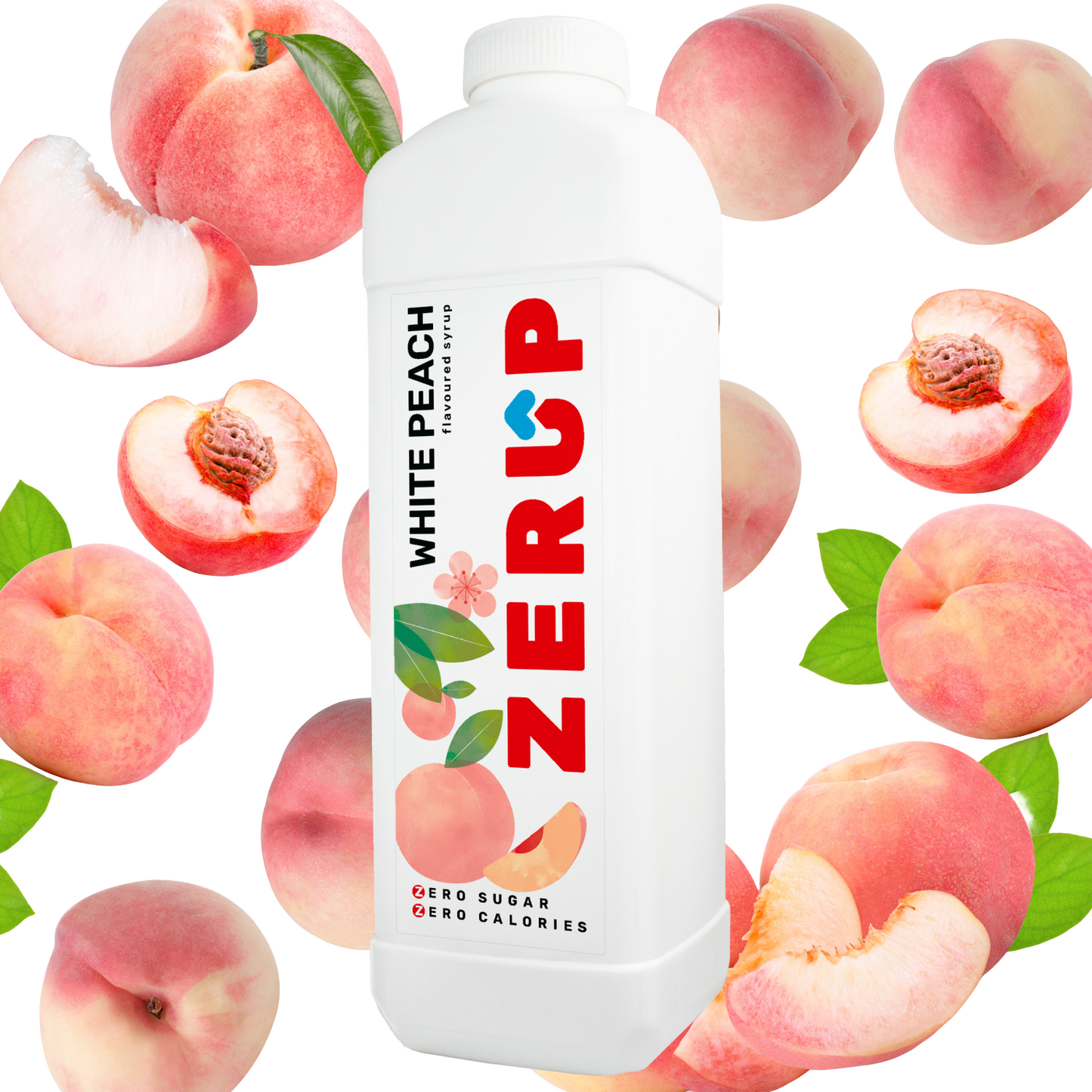 Zerup Zero Sugar White Peach Syrup 1L