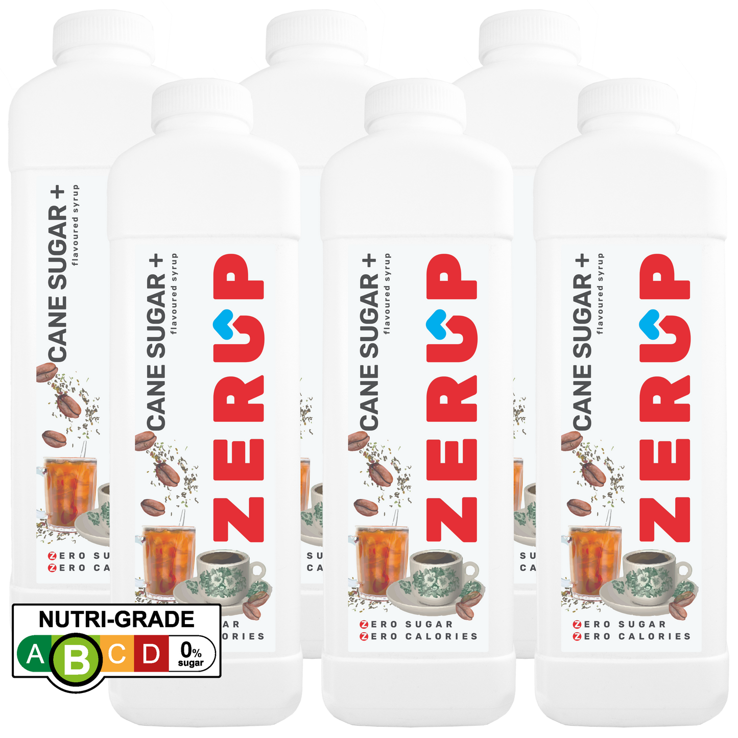 Zerup Zero Sugar Cane Sugar + Syrup 1L x 6