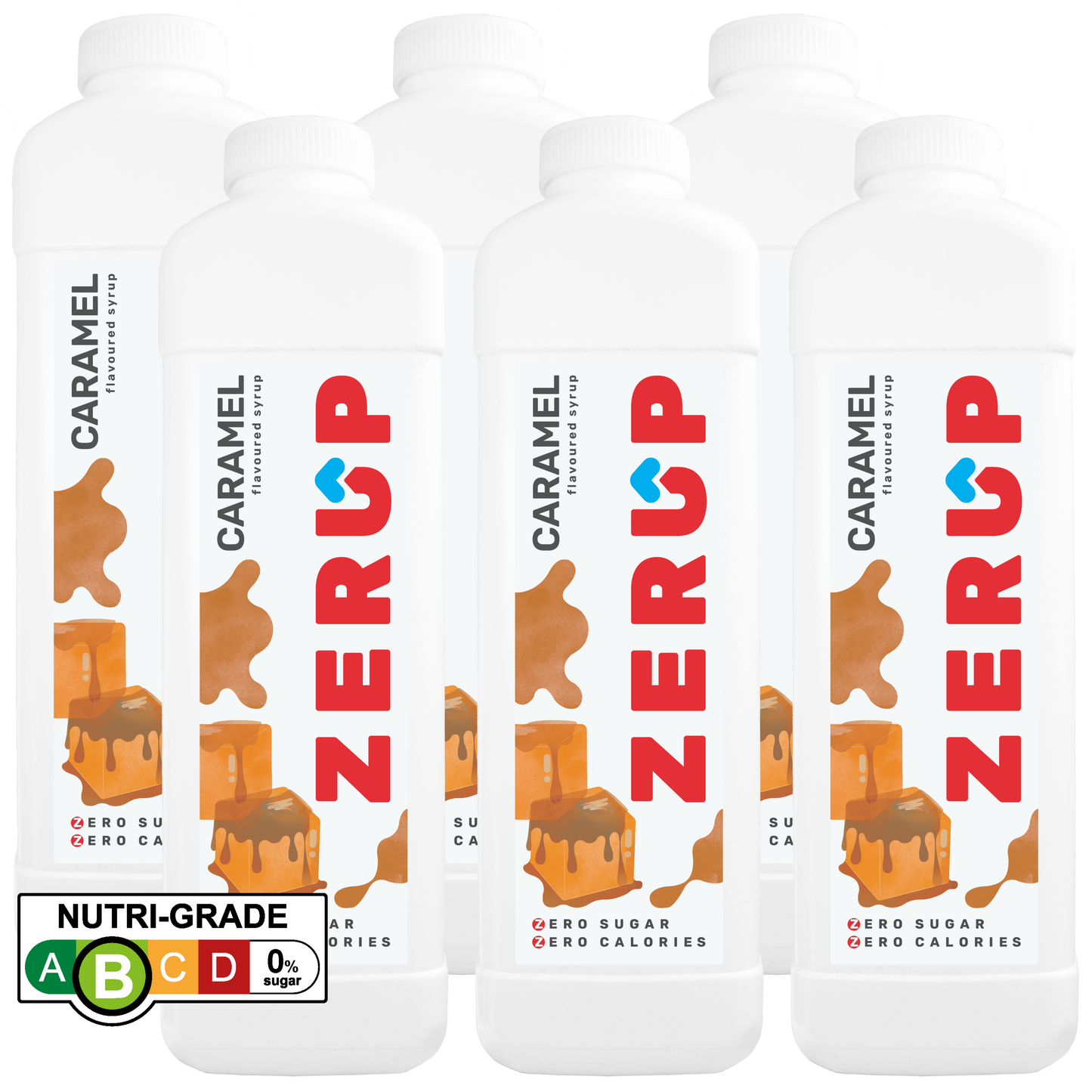 Zerup Zero Sugar Caramel Syrup 1L x 6