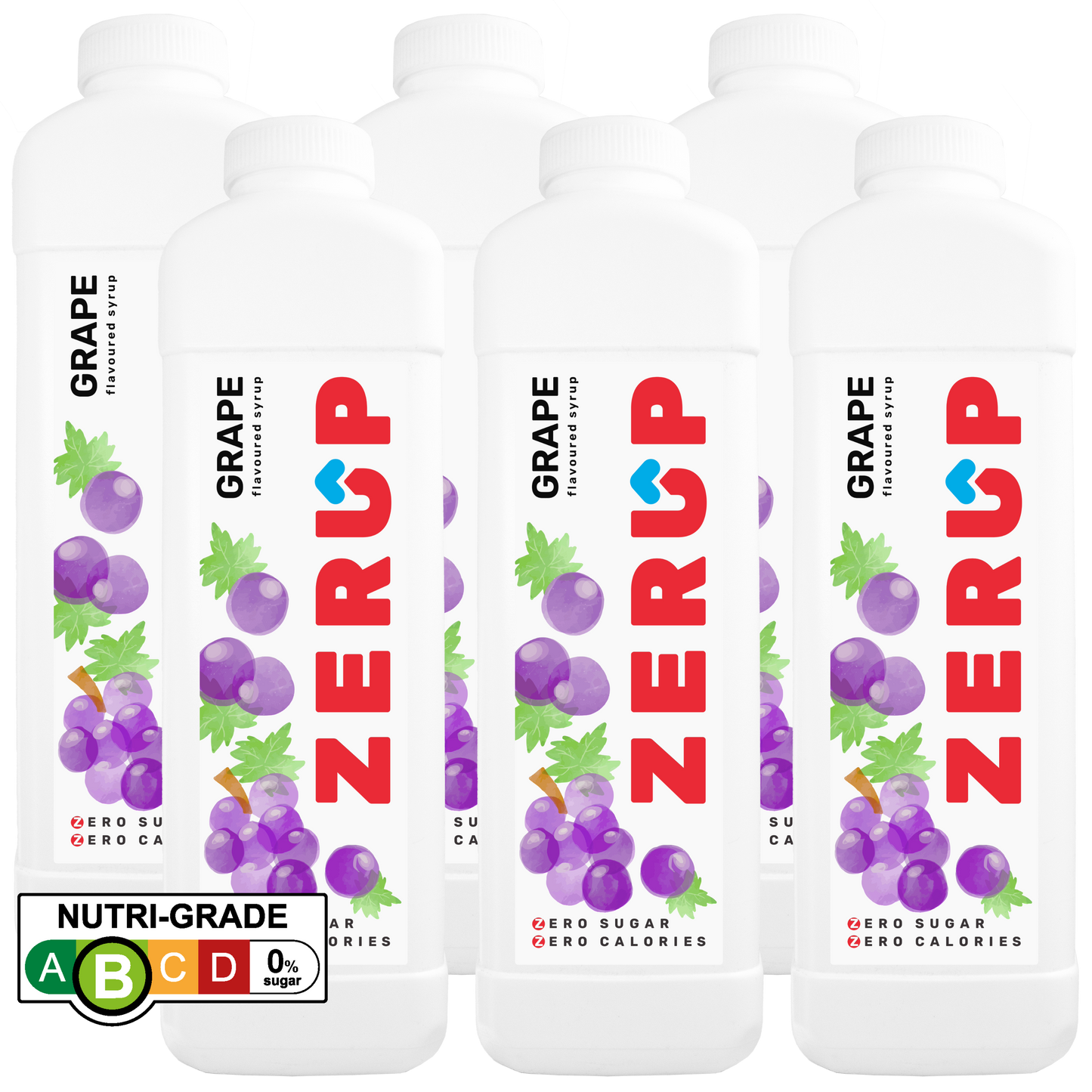 Zerup Zero Sugar Grape Syrup 1L x 6