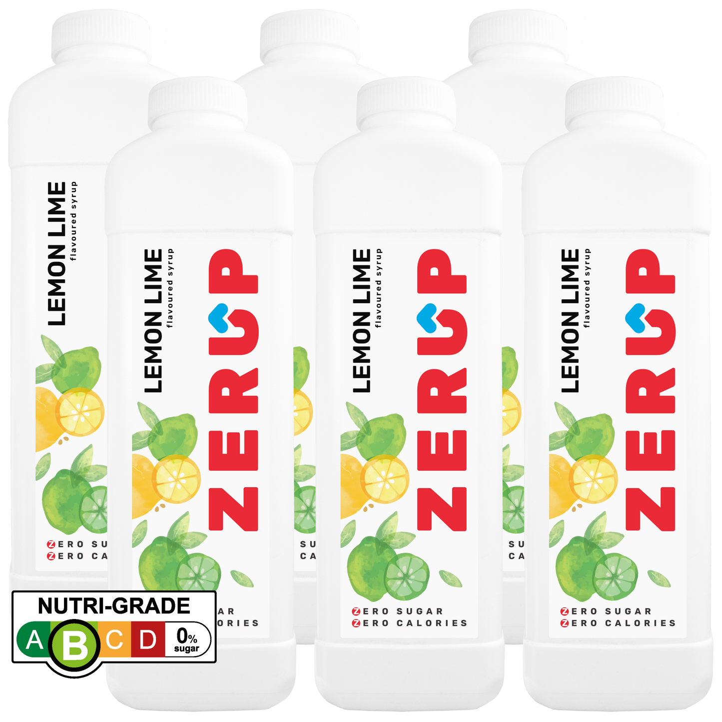 Zerup Zero Sugar Lemon Lime Syrup 1L x 6