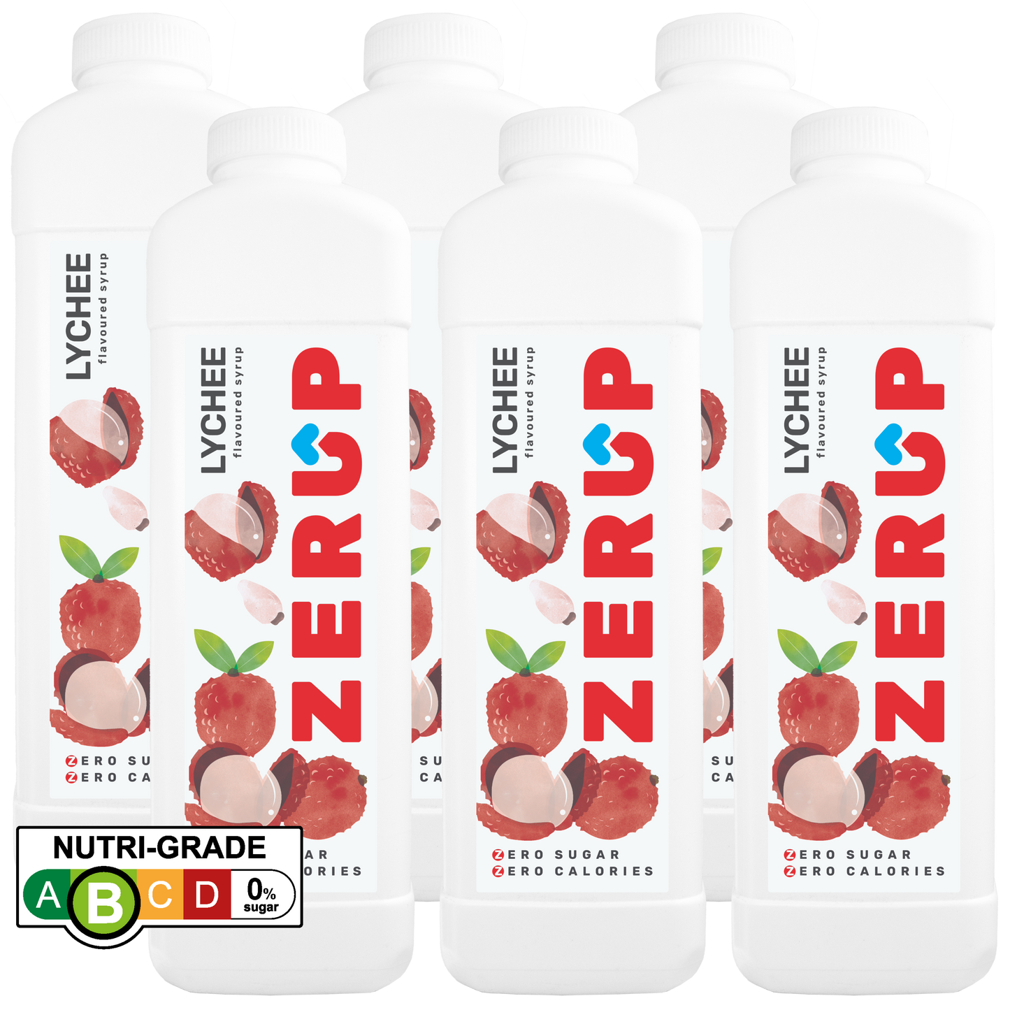 Zerup Zero Sugar Lychee Syrup 1L x 6