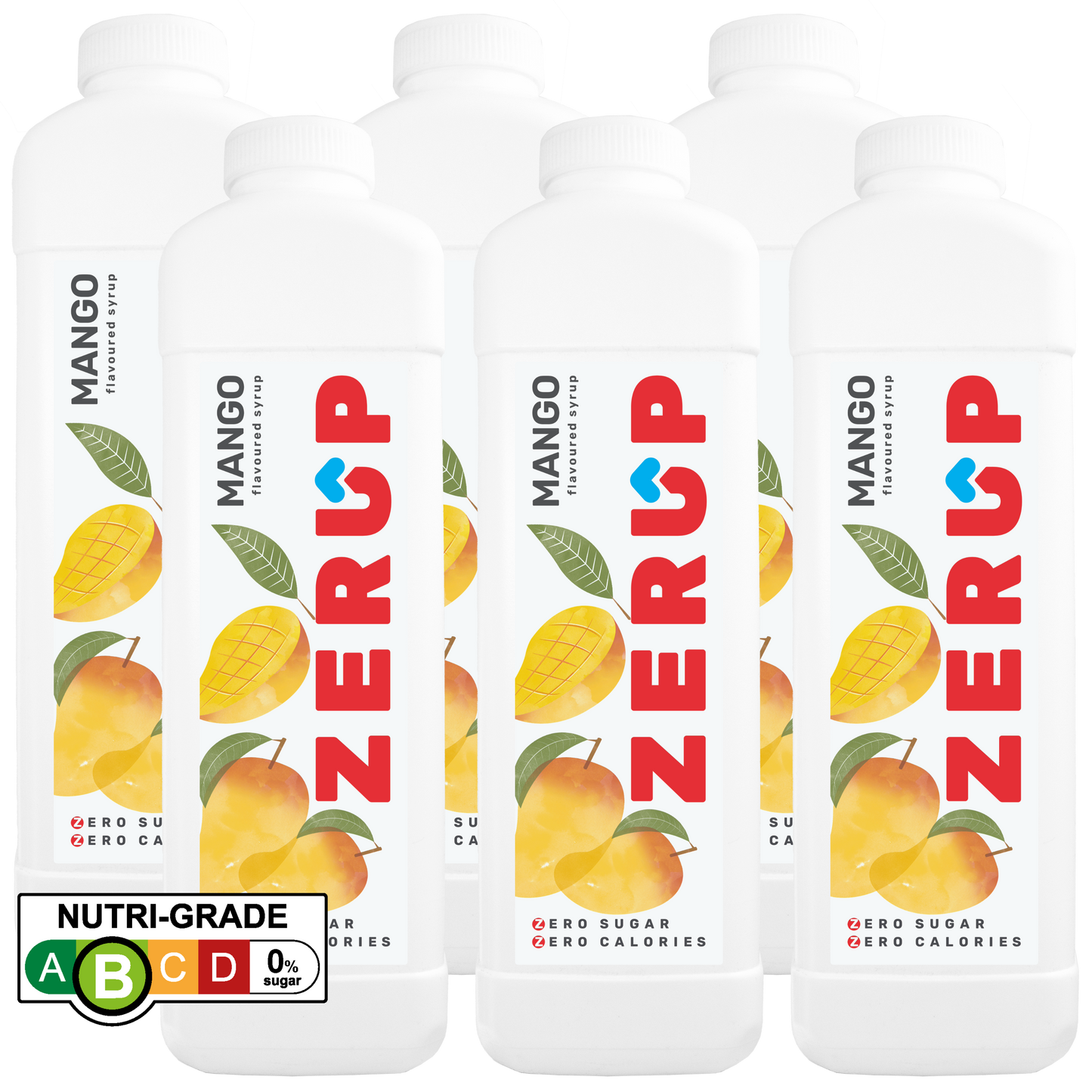 Zerup Zero Sugar Mango Syrup 1L x 6