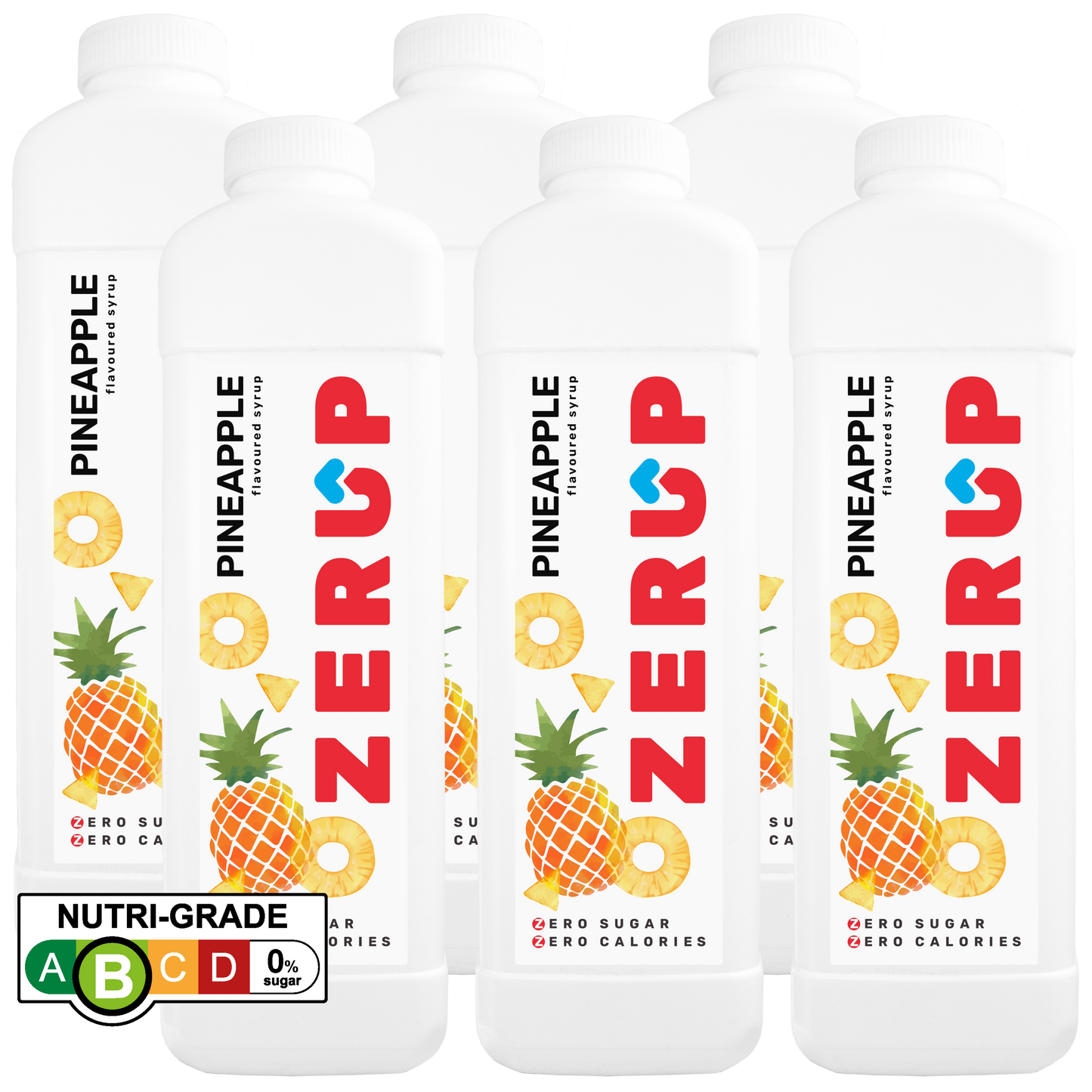 Zerup Zero Sugar Pineapple Syrup 1L x 6