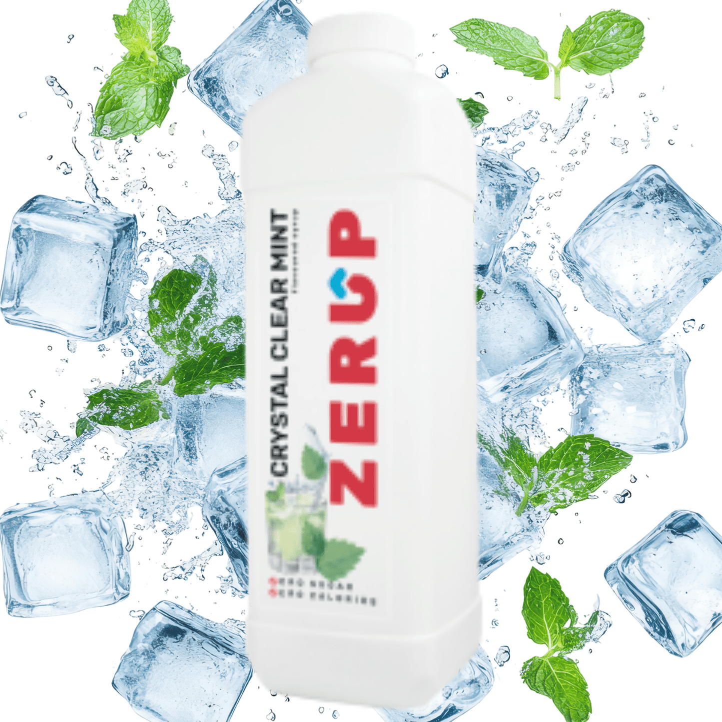 Zerup Zero Sugar Crystal Clear Mint Syrup 1L - zerup