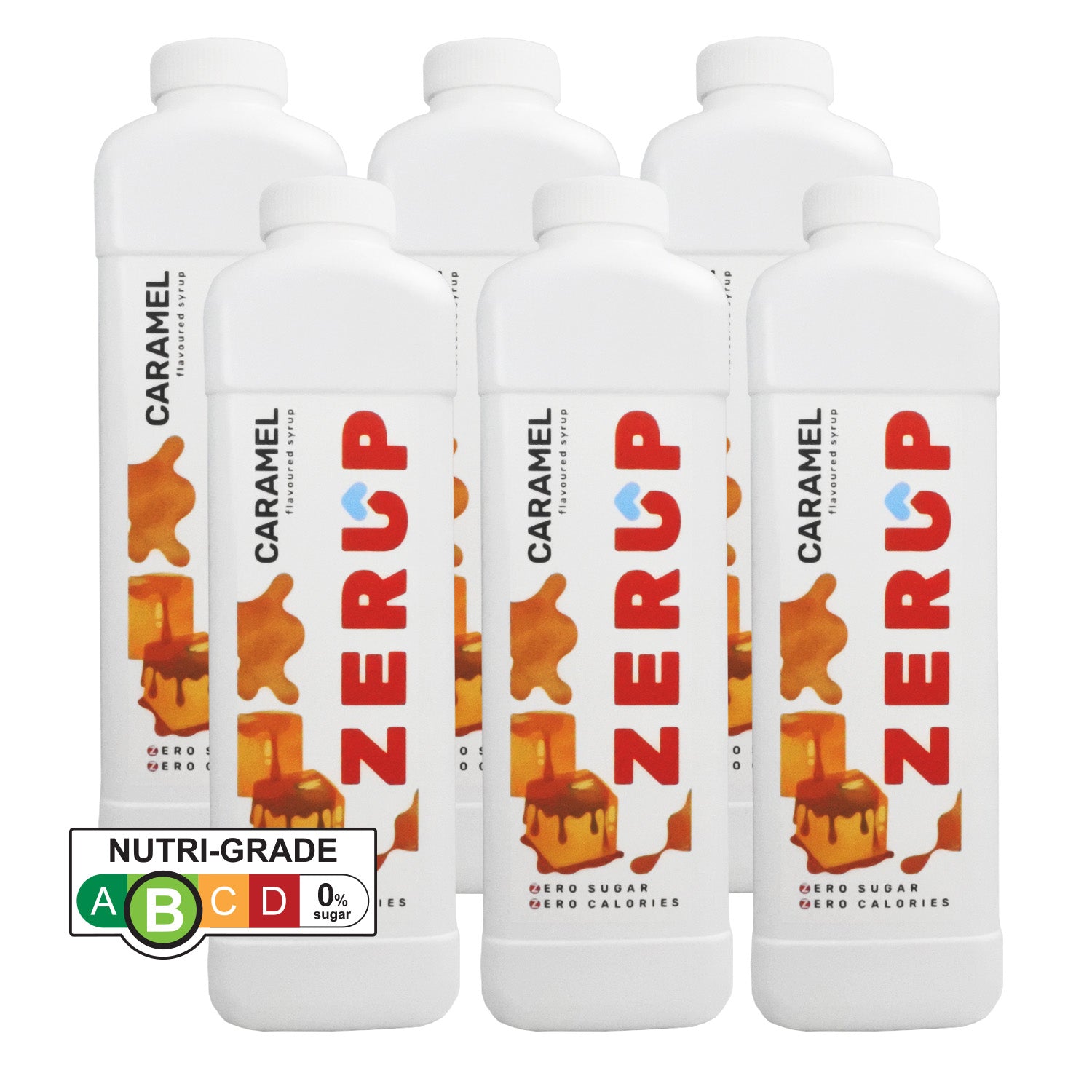 Zerup Zero Sugar Caramel Syrup 1L x 6