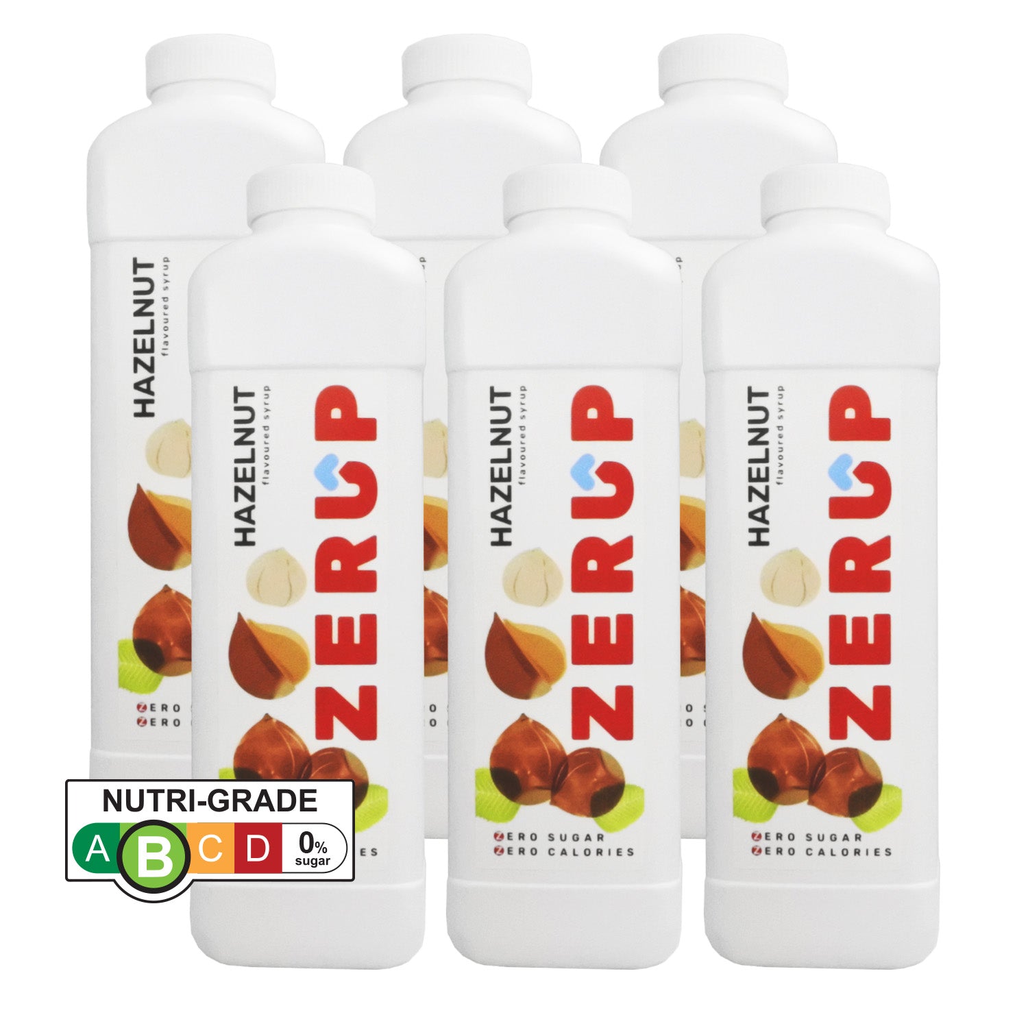 Zerup Zero Sugar Hazelnut Syrup 1L x 6