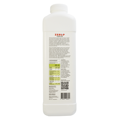 Zerup Zero Sugar Lemon Lime Syrup 1L x 6