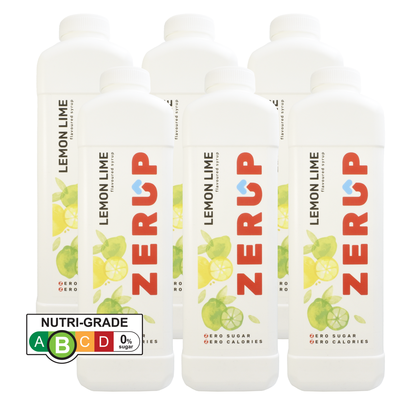 Zerup Zero Sugar Lemon Lime Syrup 1L x 6