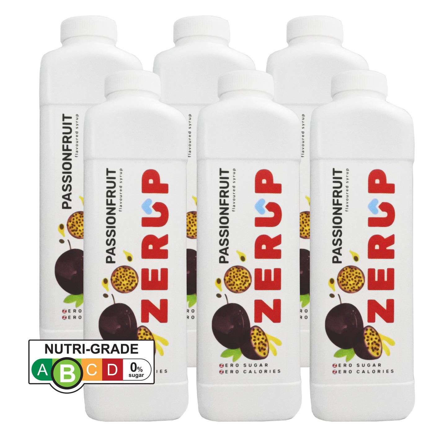 Zerup Zero Sugar Passionfruit Syrup 1L x 6