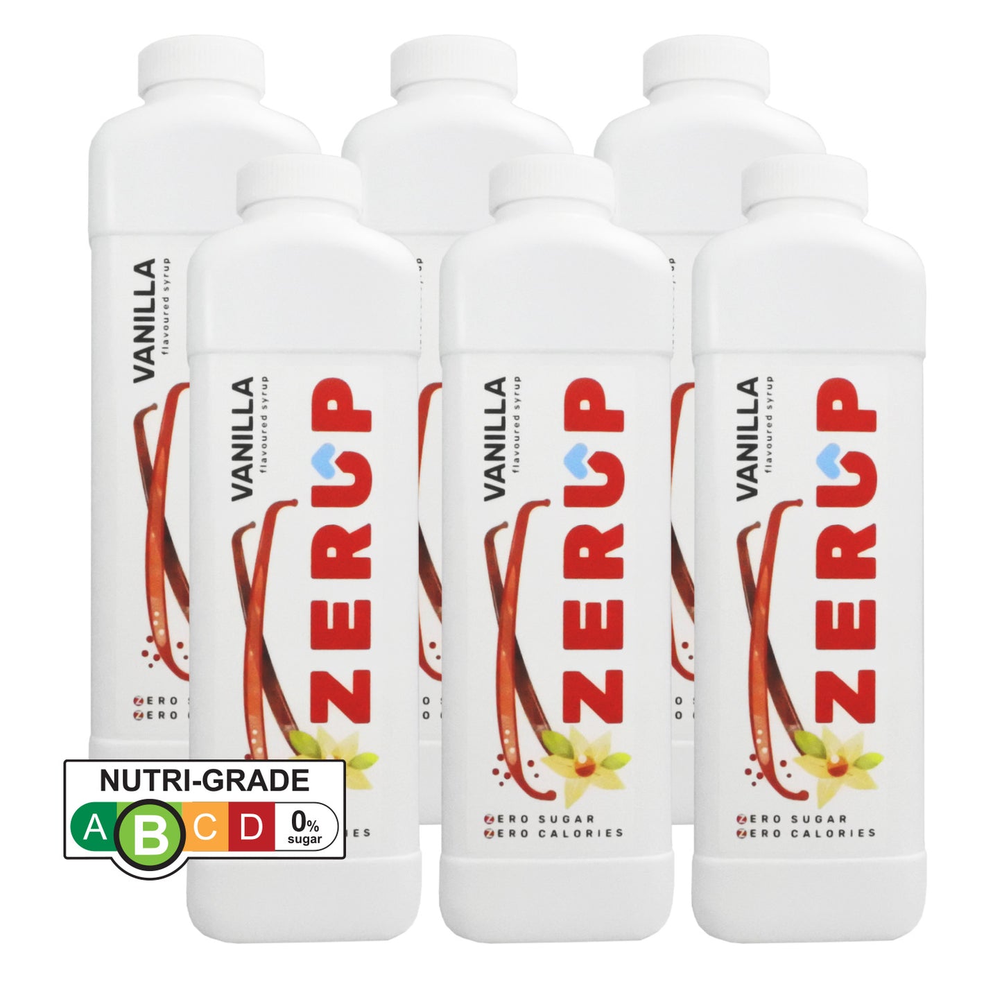 Zerup Zero Sugar Vanilla Syrup 1L x 6