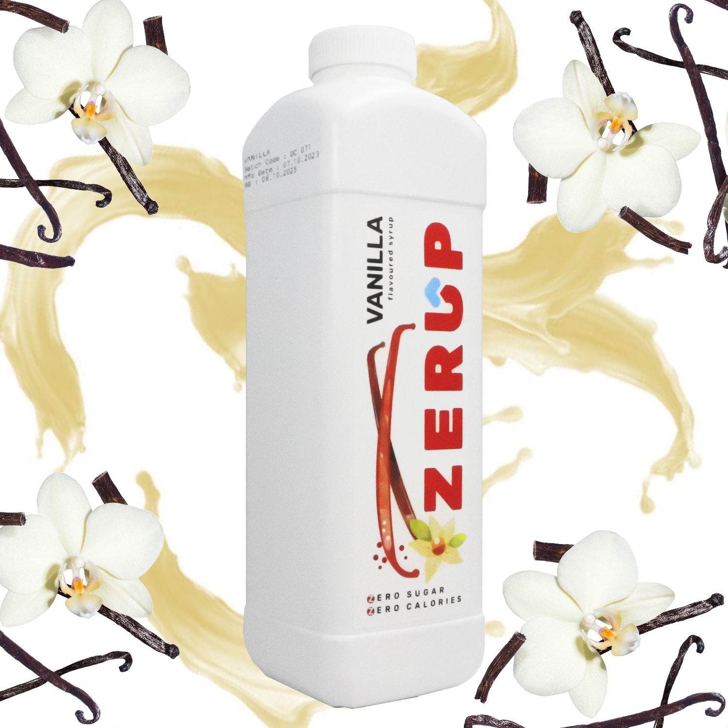 Zerup Zero Sugar Vanilla Syrup 1L