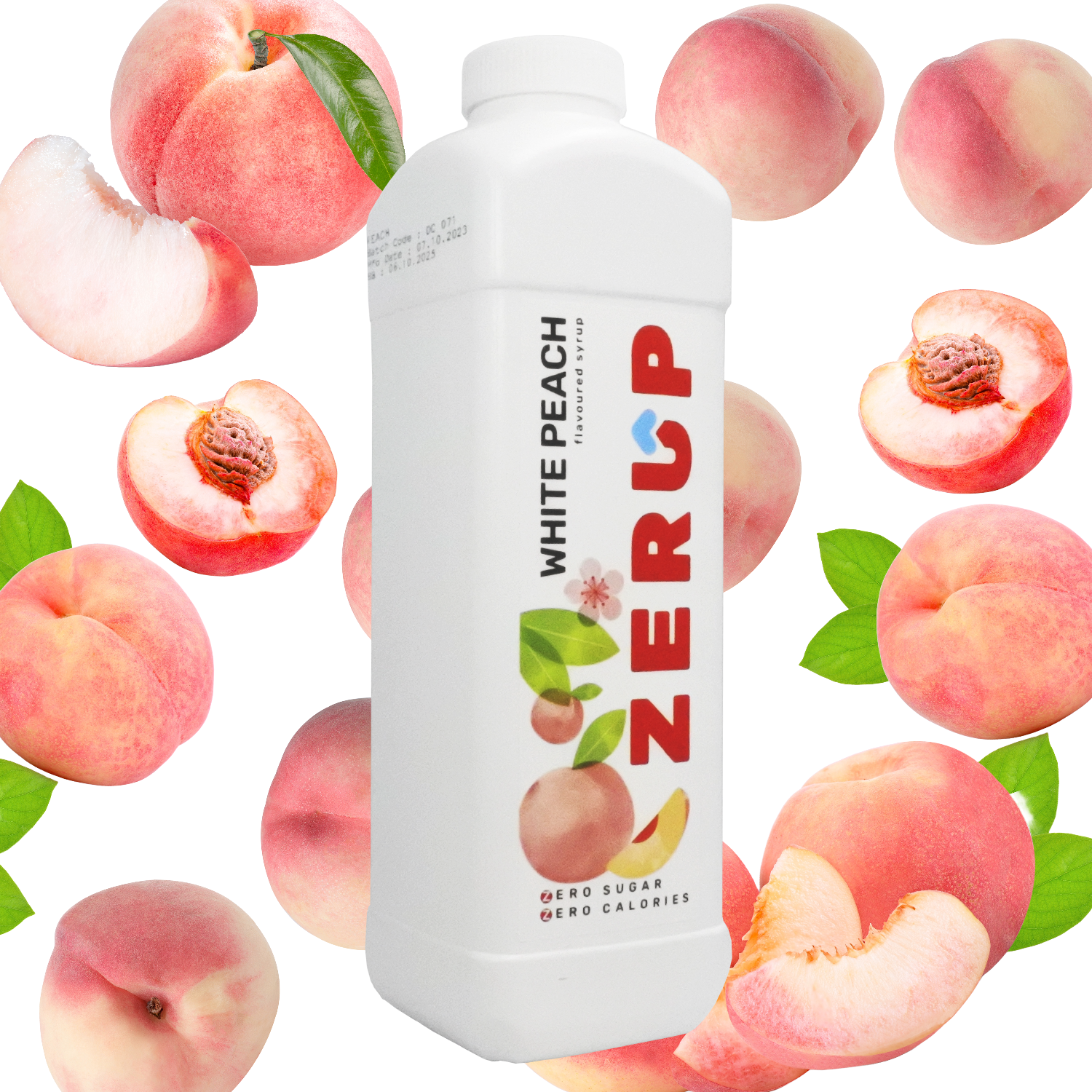 Zerup Zero Sugar White Peach Syrup 1L