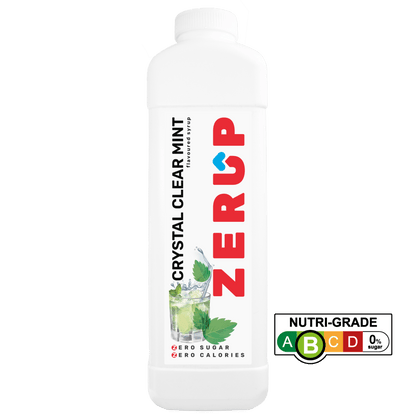 Zerup Zero Sugar Crystal Clear Mint Syrup 1L - zerup