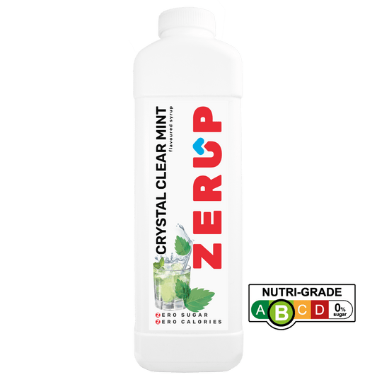 Zerup Zero Sugar Crystal Clear Mint Syrup 1L - zerup