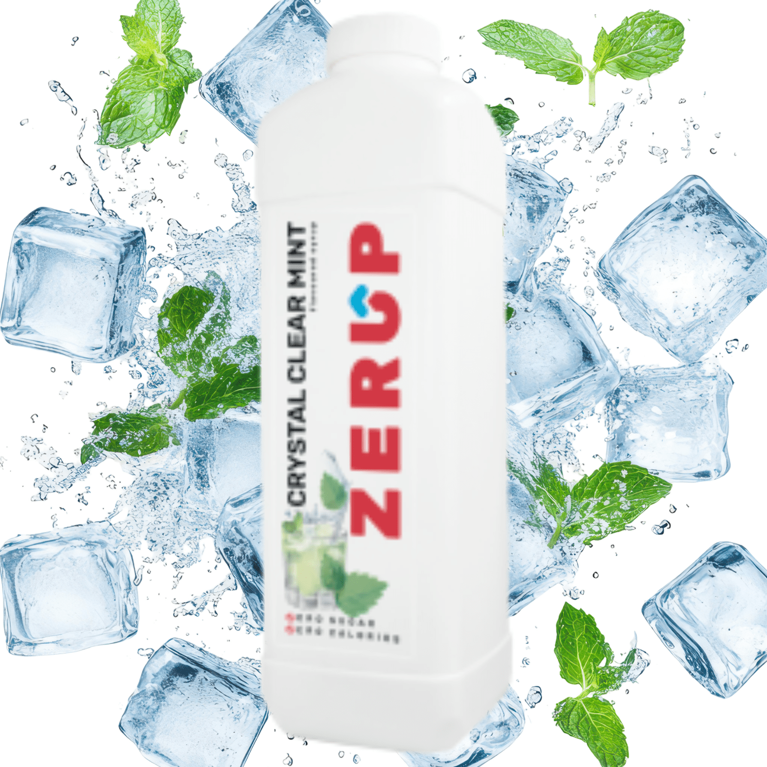 Zerup Zero Sugar Crystal Clear Mint Syrup 1L - zerup