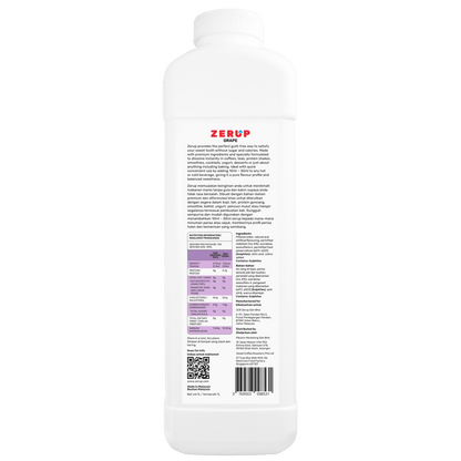 Zerup Zero Sugar Grape Syrup 1L - zerup