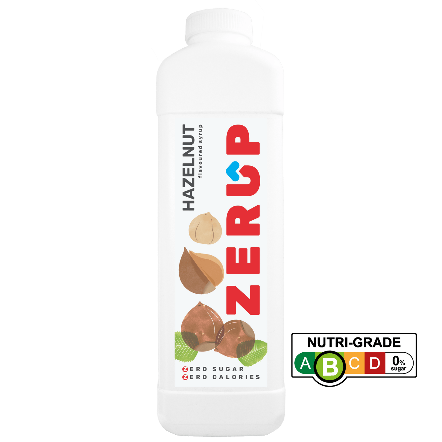 Zerup Zero Sugar Hazelnut Syrup 1L - zerup
