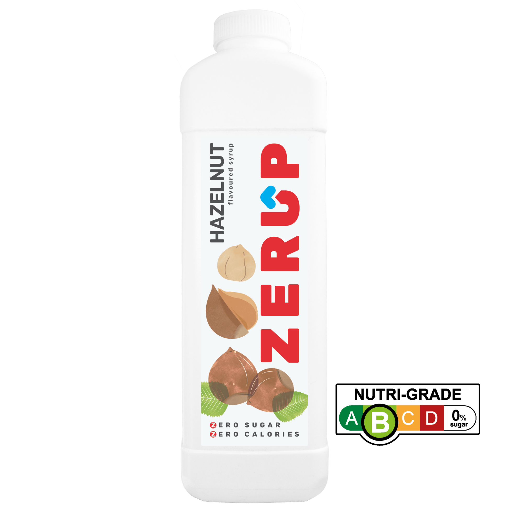 Zerup Zero Sugar Hazelnut Syrup 1L - zerup