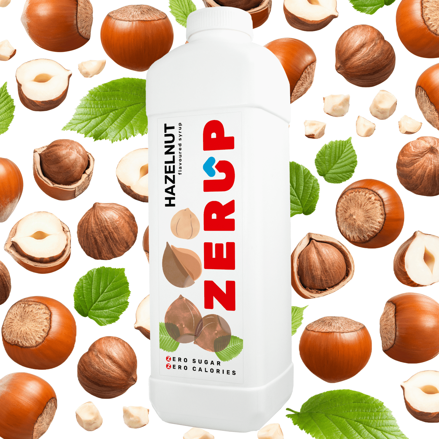 Zerup Zero Sugar Hazelnut Syrup 1L - zerup