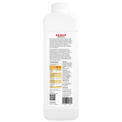 Zerup Zero Sugar Multifruits Syrup 1L - zerup