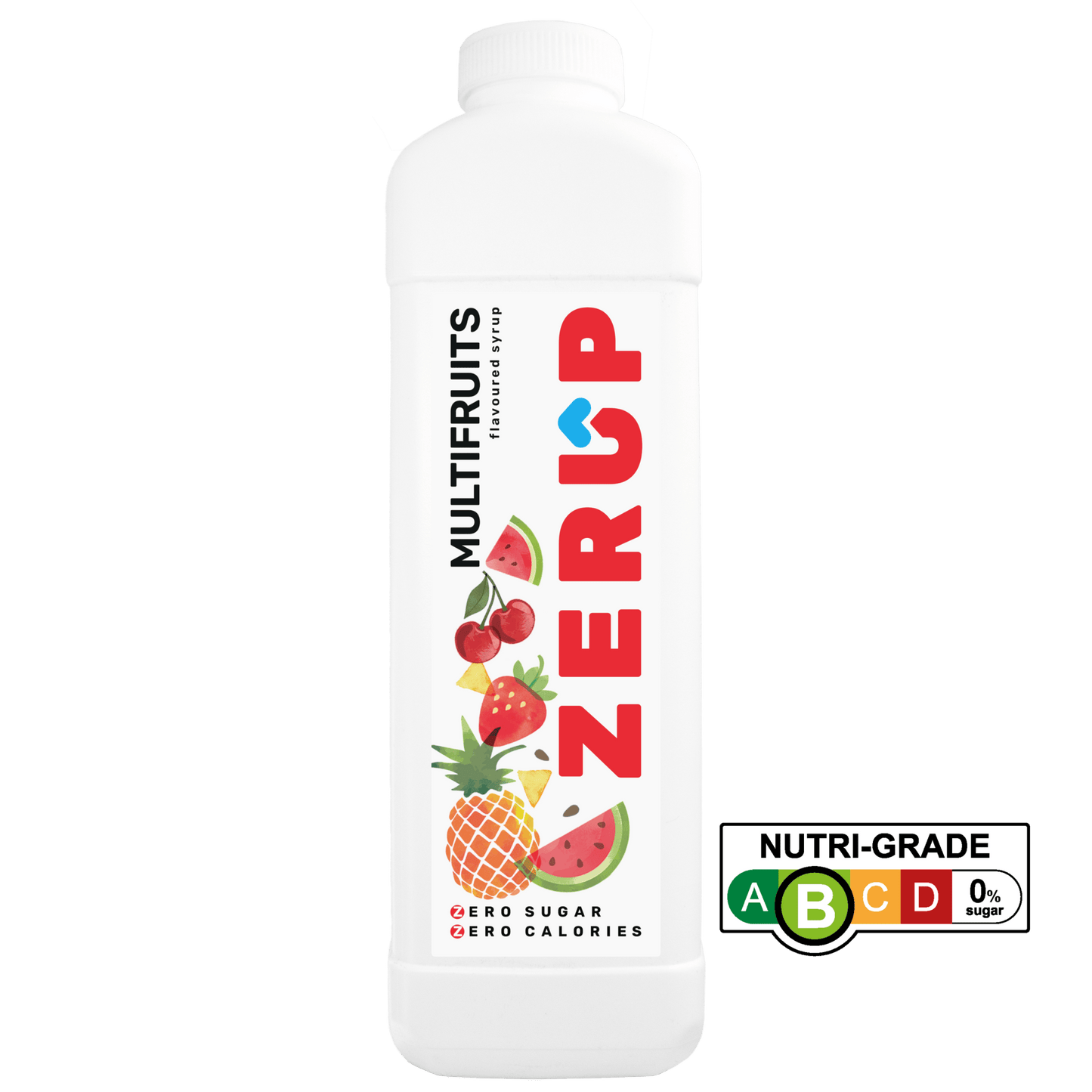 Zerup Zero Sugar Multifruits Syrup 1L - zerup