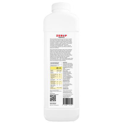 Zerup Zero Sugar Pineapple Syrup 1L - zerup