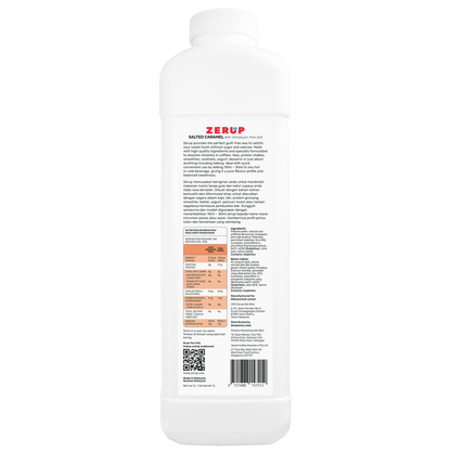Zerup Zero Sugar Salted Caramel Syrup 1L - zerup