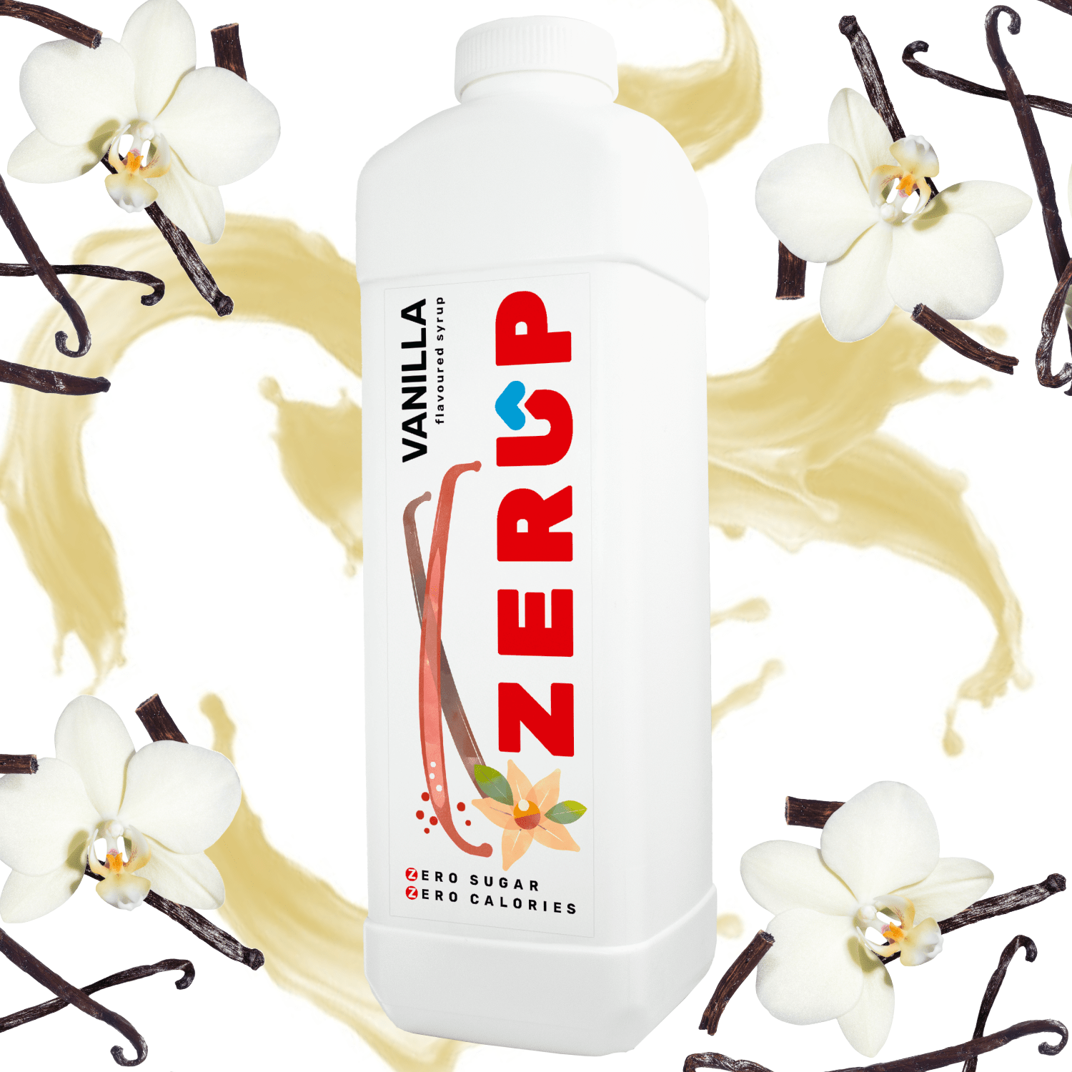 Zerup Zero Sugar Vanilla Syrup 1L - zerup