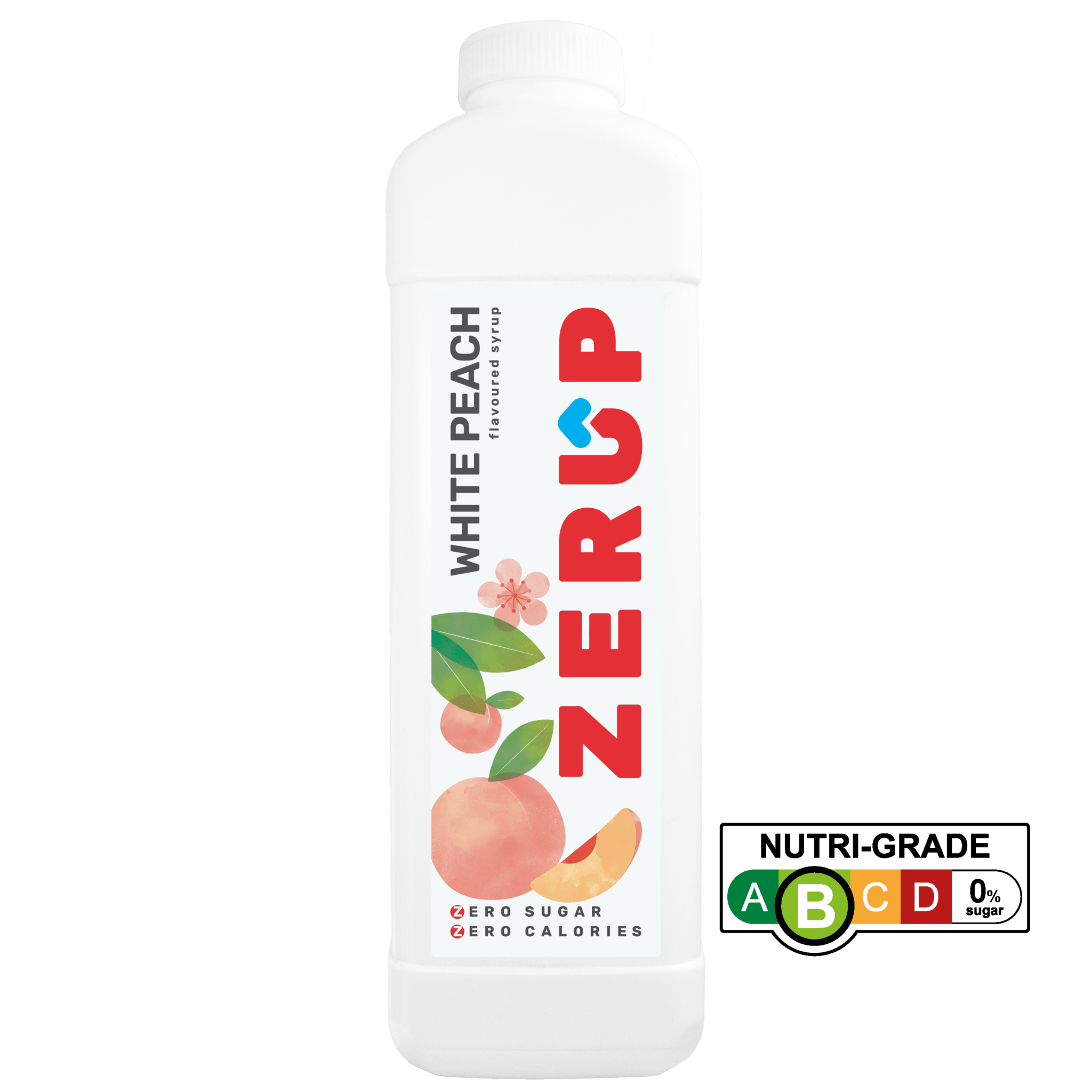 Zerup Zero Sugar White Peach Syrup 1L - zerup