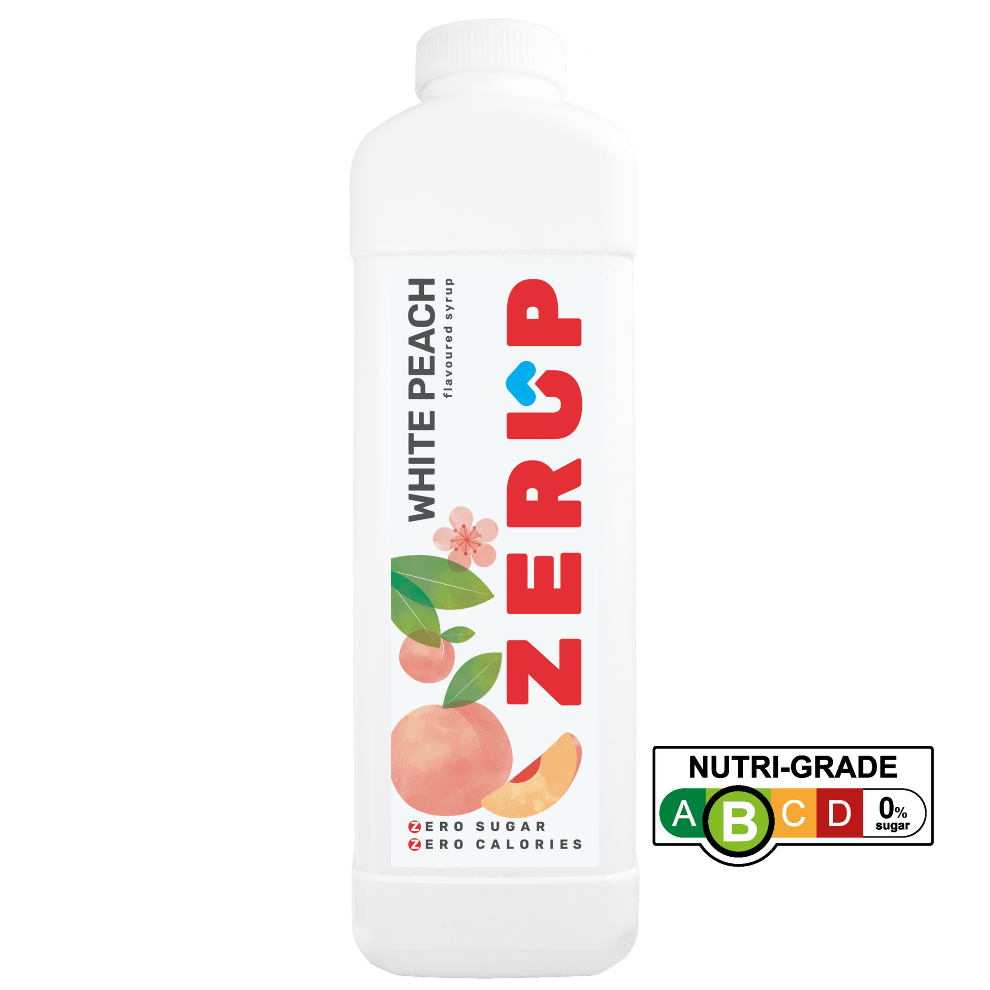 Zerup Zero Sugar White Peach Syrup 1L - zerup